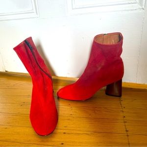 Rag and Bone red Fei Booties size 37